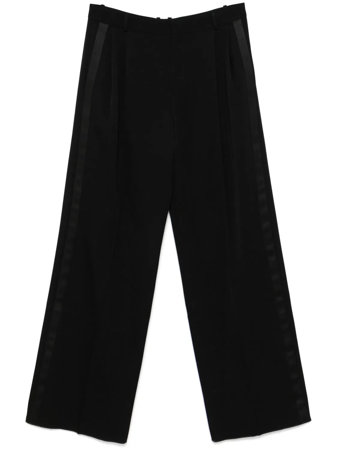 Широкие брюки Saint Laurent, черный