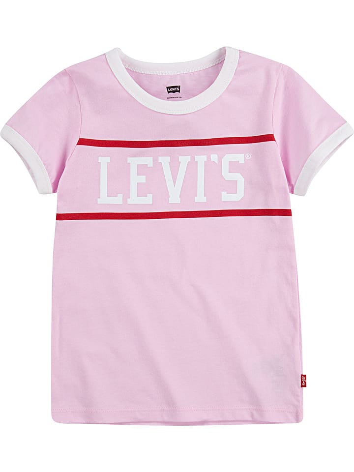 

Футболка Logo Ringer Levi's Kids, розовый