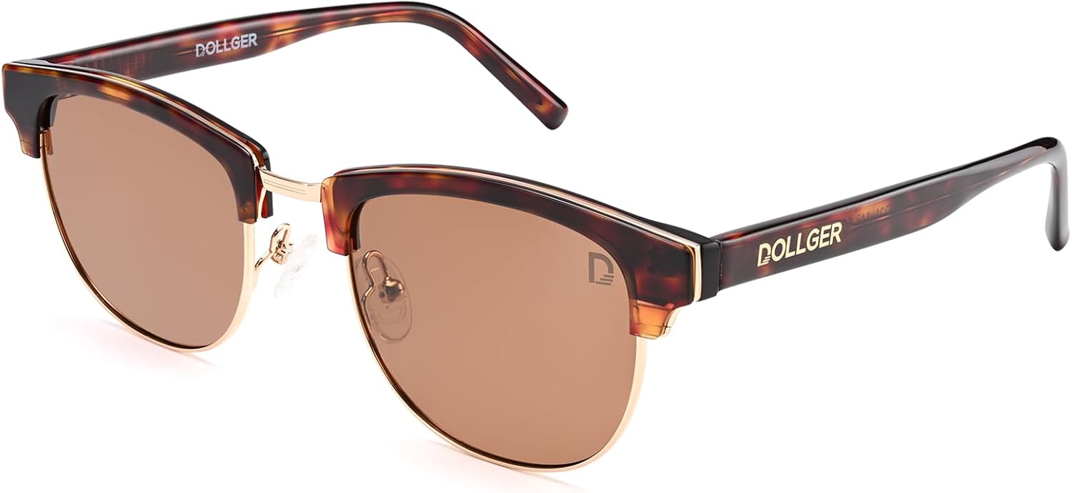 

Круглые поляризованные солнцезащитные очки Dollger для женщин и мужчин, классические модные дизайнерские солнцезащитные очки с защитой от УФ-излучения, черные, Leopard