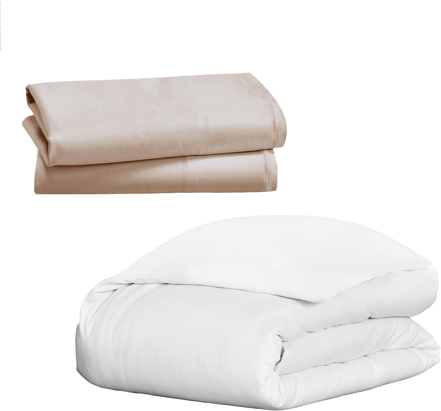 

Пододеяльник California Design Den King Size (белый) с 2 наволочками (бежевый) — роскошный пододеяльник из 100% сатина из 100% хлопка плотностью 400 нитей и мягкие сатиновые наволочки из 100% хлопка