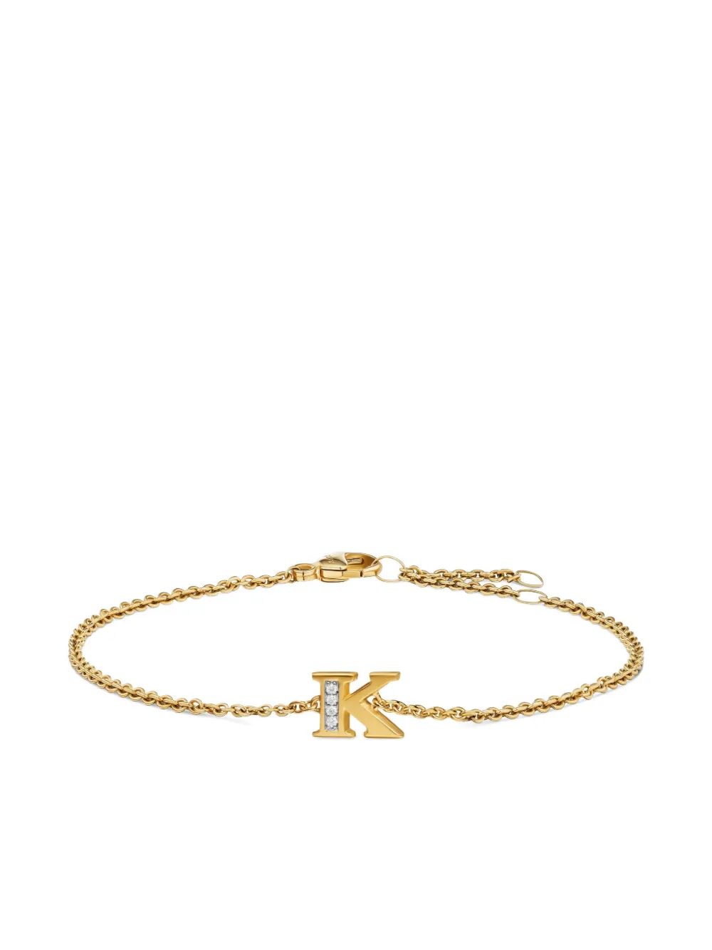 

Браслет Petite Pav Initial из желтого золота с бриллиантами David Yurman, золотой