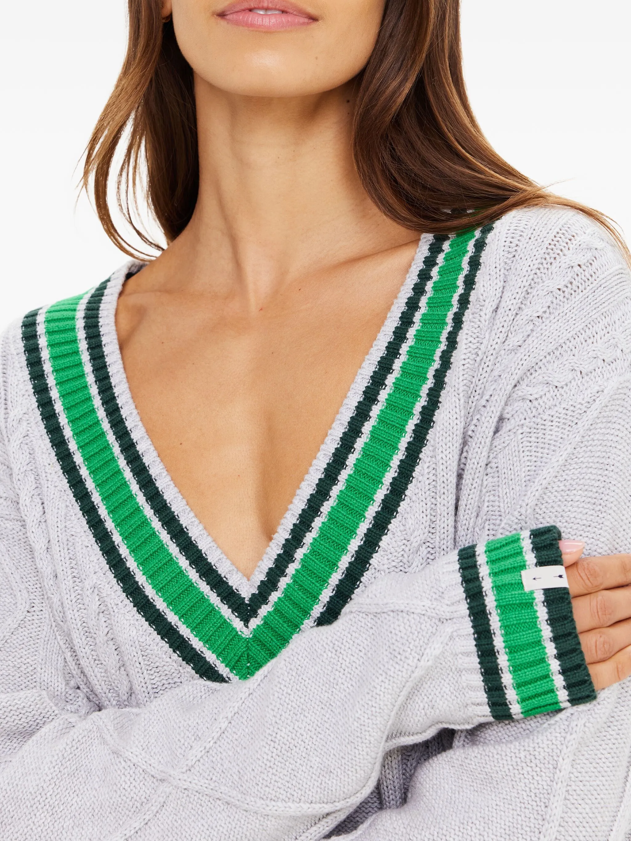 

Свитер Josette фактурной вязки The Upside, серый