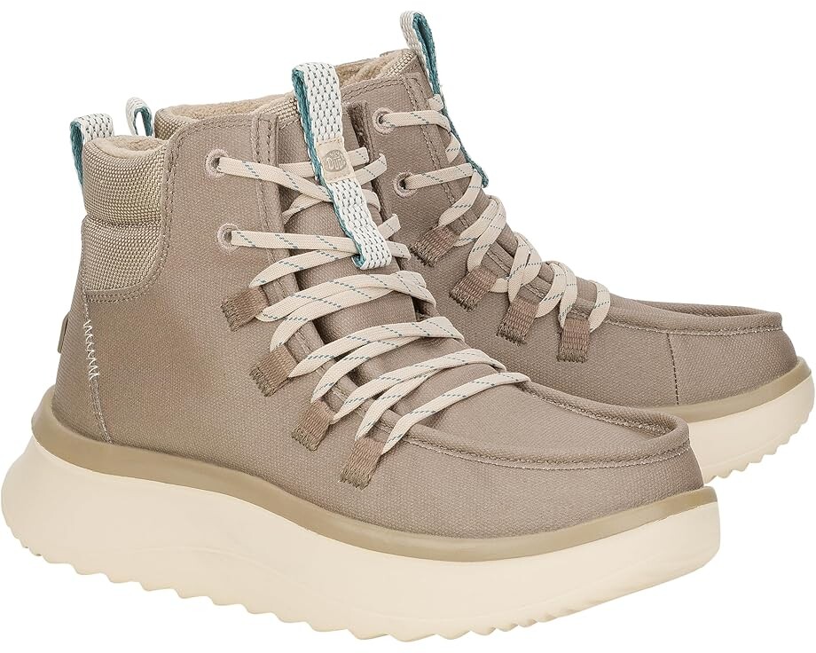 Ботинки Hey Dude Wendy Peak Apres Coated Twill, цвет Walnut