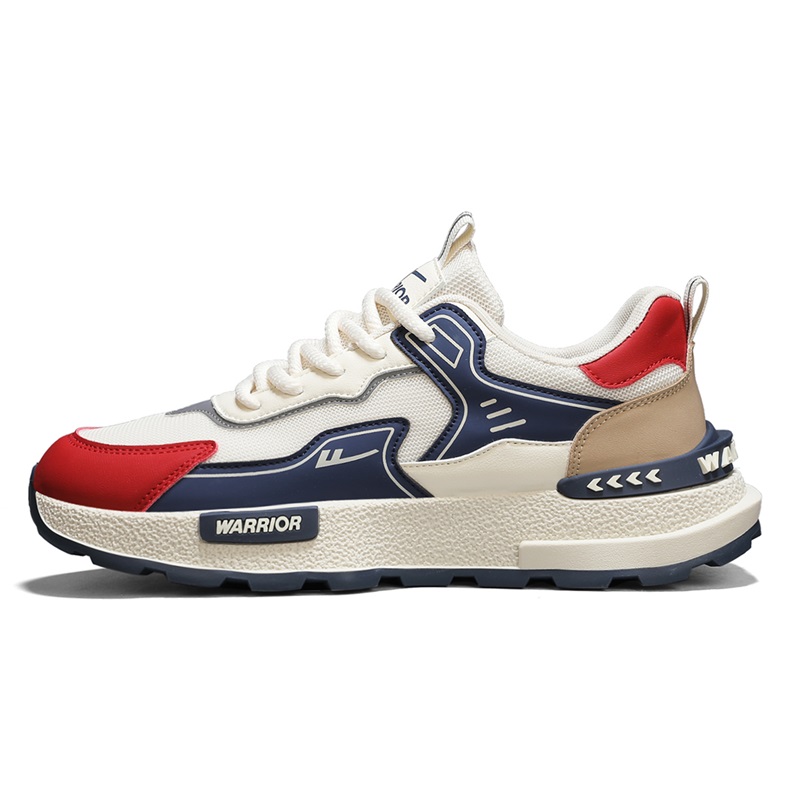 

Дышащие легкие массивные кроссовки мужские WARRIOR, Beige Blue Red