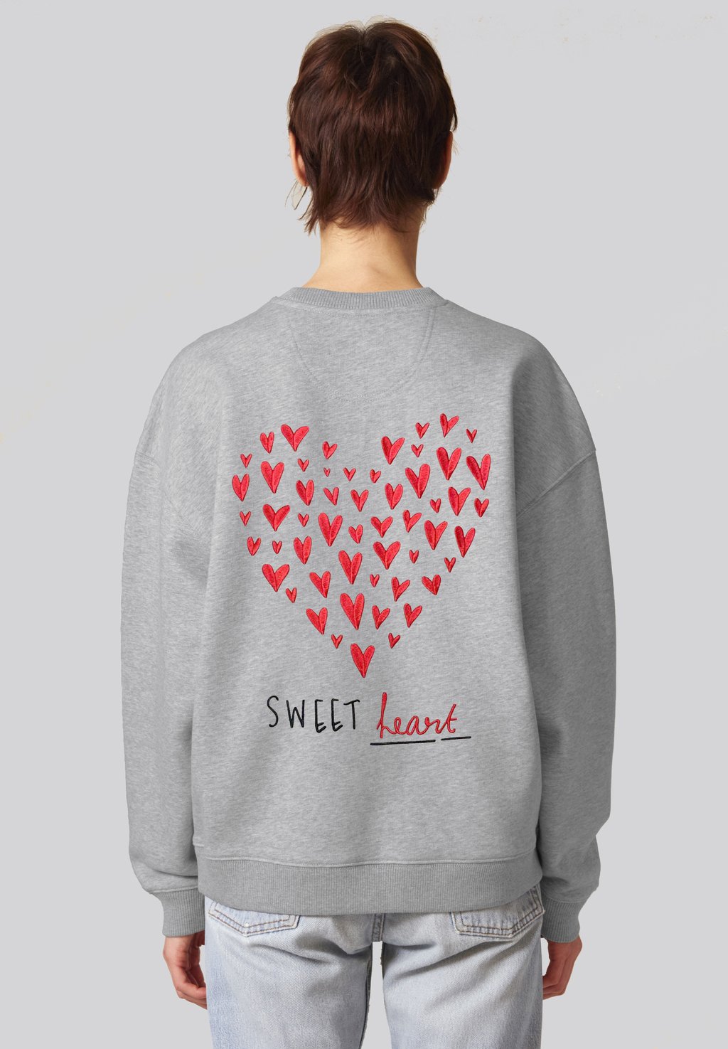 

Толстовка SWEETHEART BACK PRINT UNISEX HEAVYWEIGHT Mira Paris, пятнистый серый