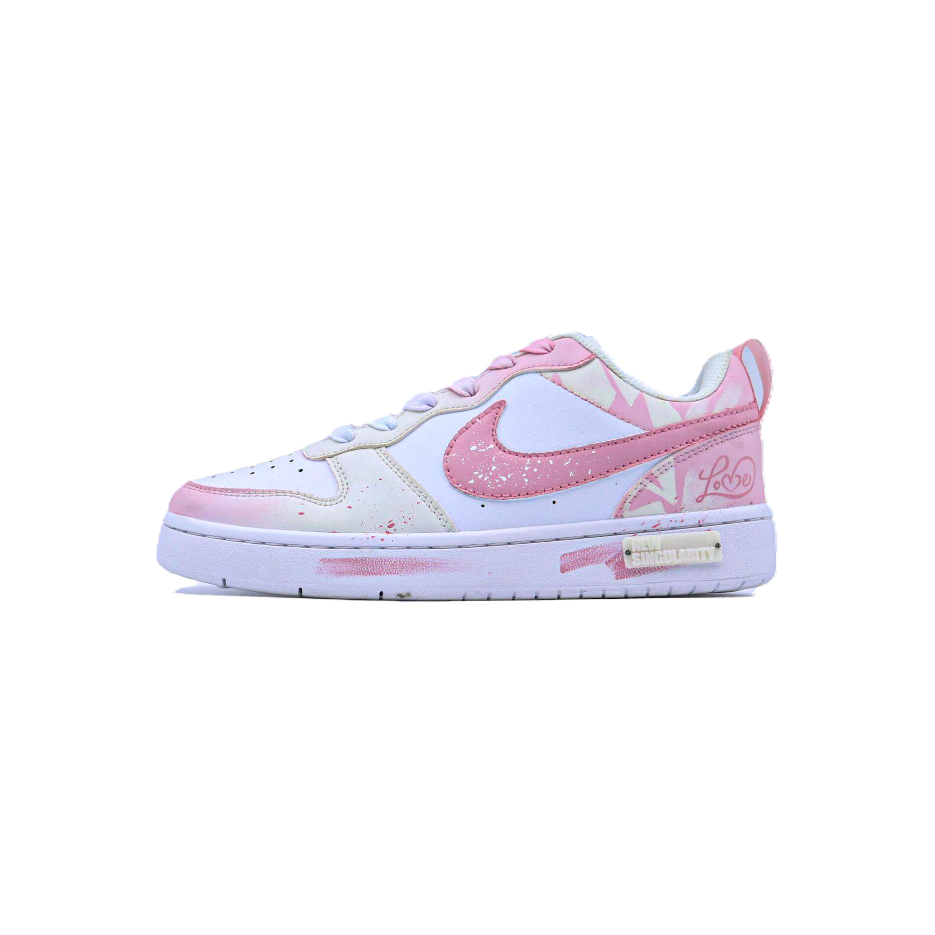

Детские кроссовки для скейтбординга Court Borough Low 2, унисекс Nike, белый/розовый
