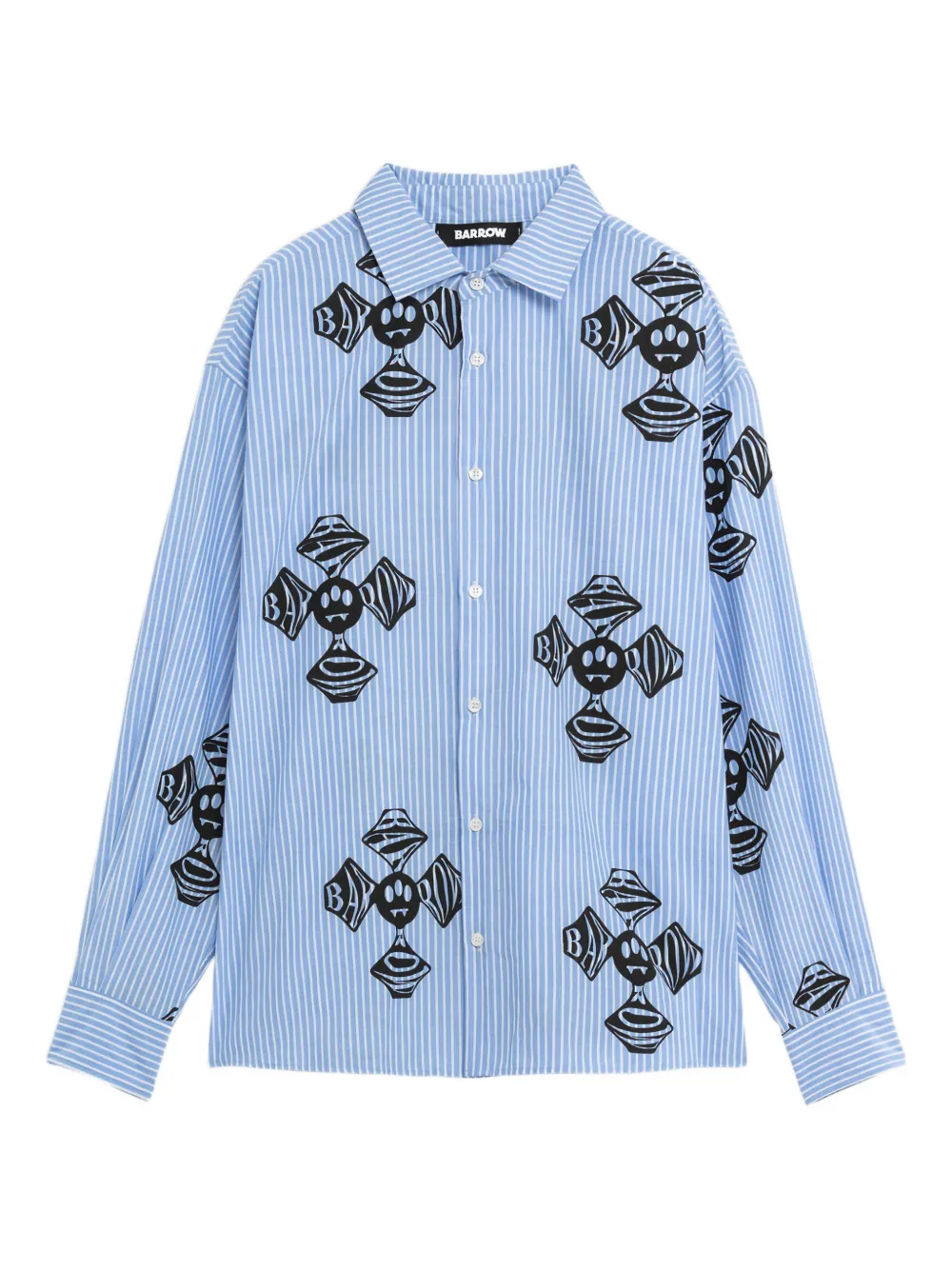 

Рубашка с полосатым графическим принтом Barrow, синий