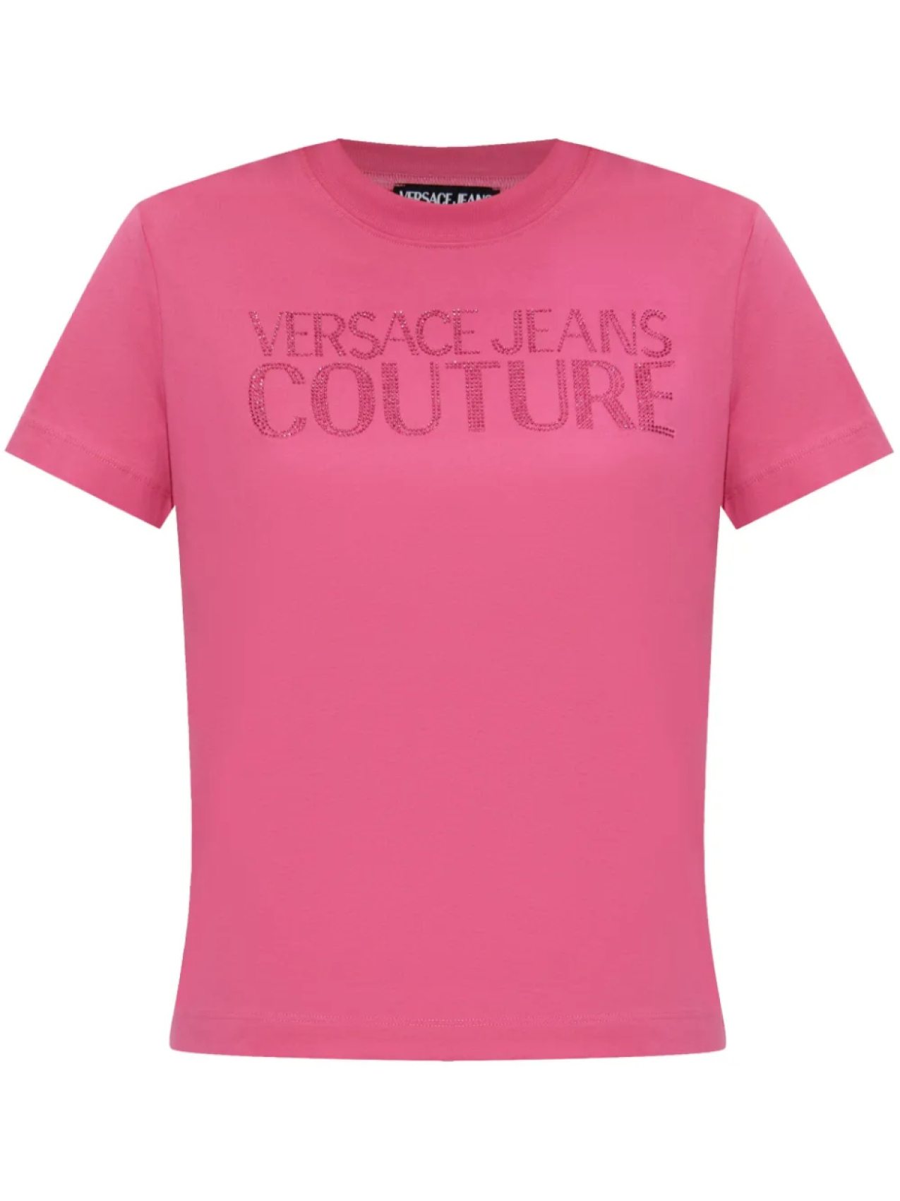 

Футболка с декорированным логотипом Versace Jeans Couture, розовый