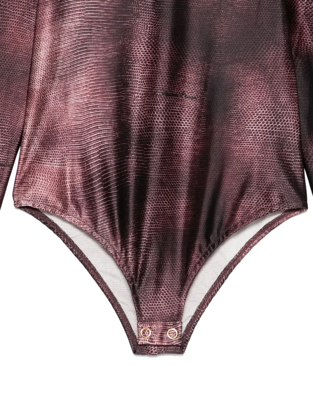 Боди с высоким воротником и узором Elisabetta Franchi La Mia Bambina, красный — фото 3