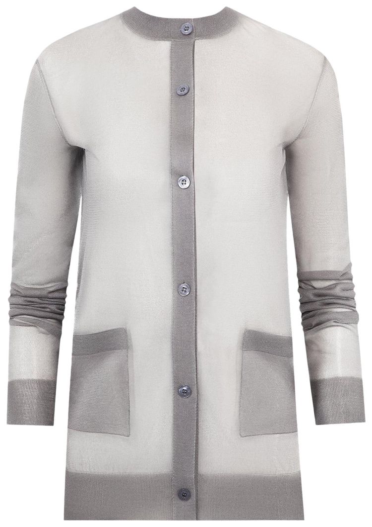 

Кардиган Saint Laurent Sheer Cardigan 'Steel Grey', серый