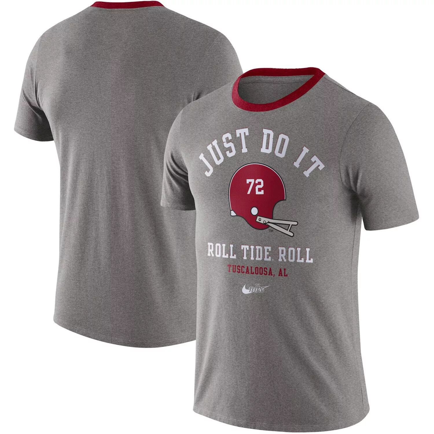 

Мужская футболка Nike Heathered Grey Alabama Crimson Tide Vault Helmet Tri-Blend