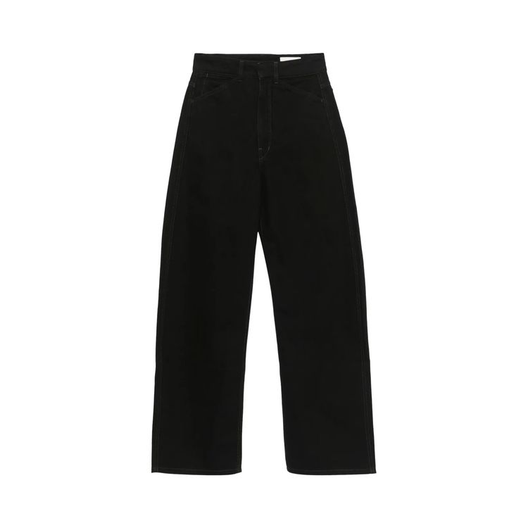 

Брюки Lemaire High Waisted Curved Pants 'Black', черный