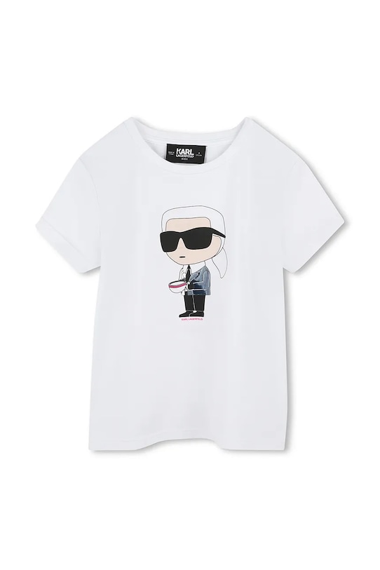 

Детская хлопковая футболка Karl Lagerfeld, белый