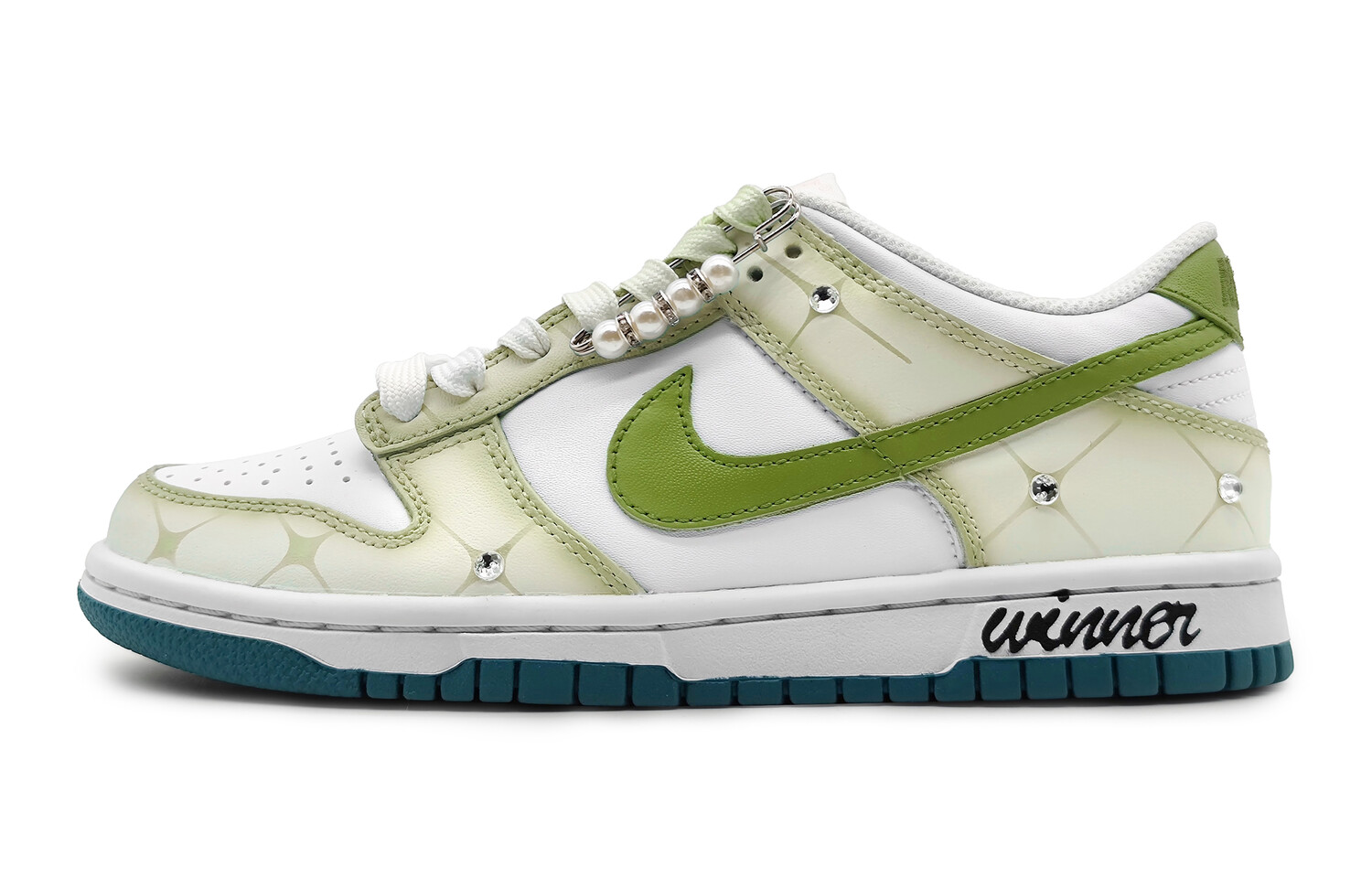 

Кроссовки Nike Dunk Skateboard Shoes Women's Low-Top Green, зеленые, Зеленый, Кроссовки Nike Dunk Skateboard Shoes Women's Low-Top Green, зеленые