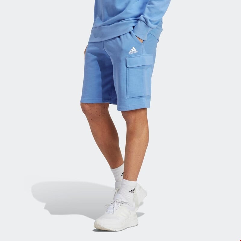 

Базовые мужские шорты карго из махровой ткани Adidas, голубой