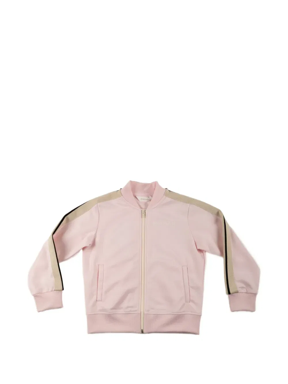 Толстовка на молнии с полосками Palm Angels Kids, розовый