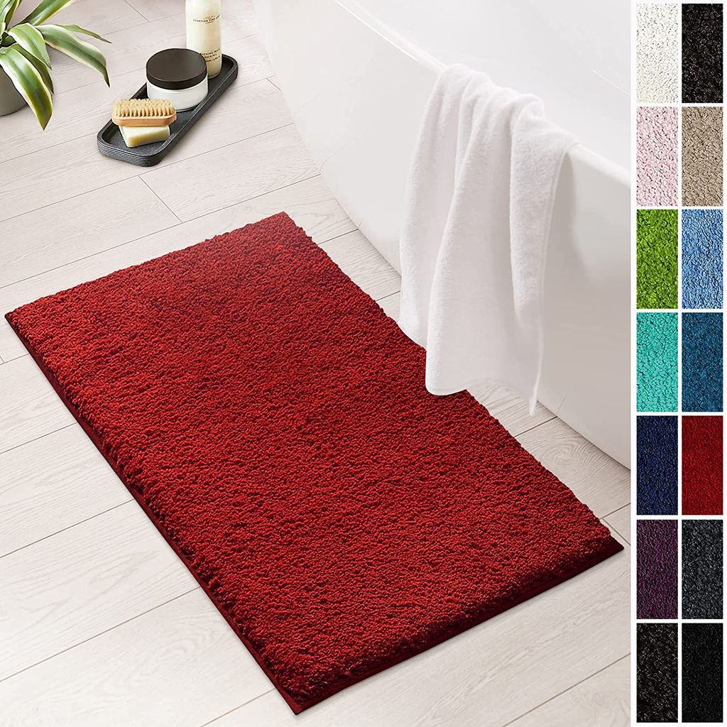 

Коврик для ванной Sky Soft Red 80 x 150 см Floordirekt, красный