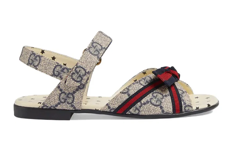 Детские сандалии slip resistant, abrasion resistant, breathable GUCCI, Beige Blue — фото 3