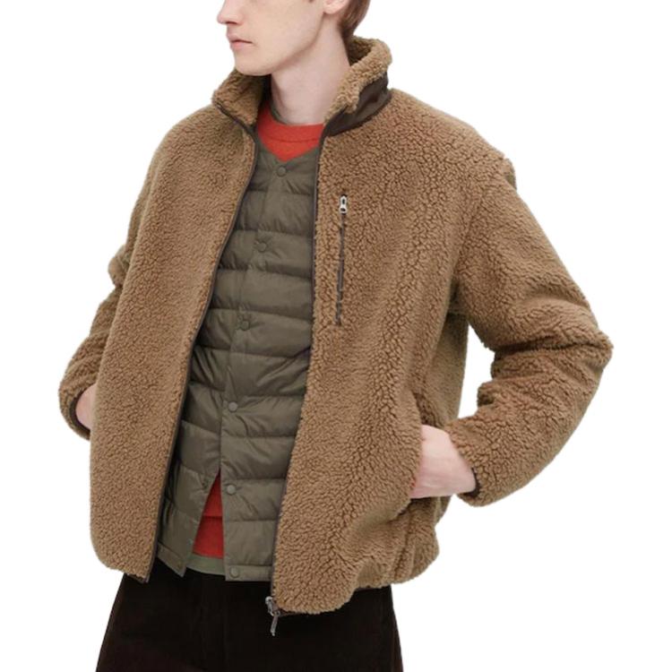 UNIQLO Вельветовая куртка унисекс верблюжьего цвета, Camel — фото 4