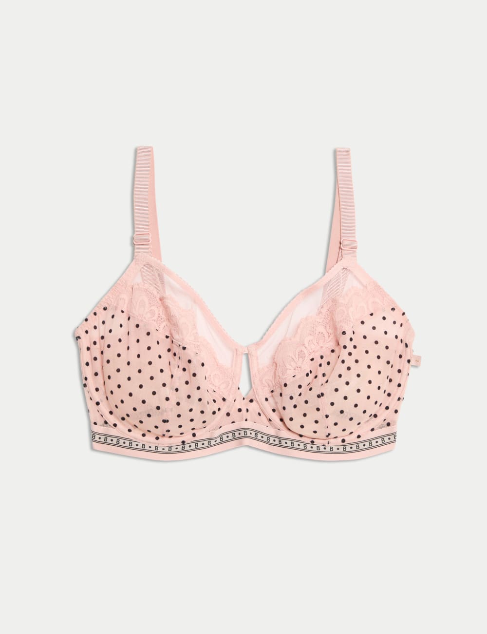 

Бюстгальтер-минимайзер Alma Flock & Lace с косточками B by Boutique, розовый