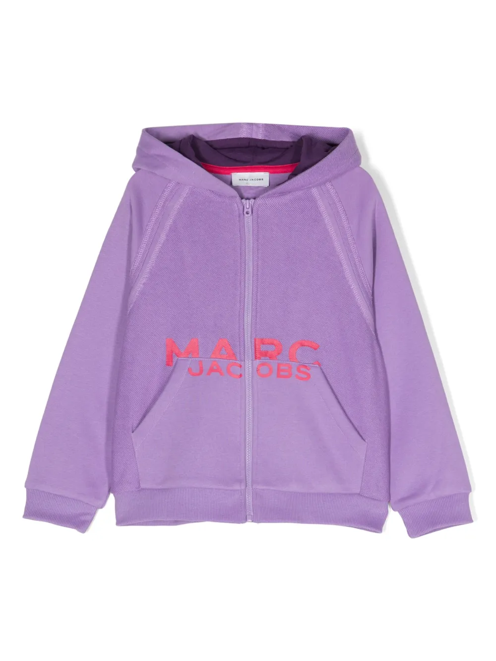 

Худи на молнии с логотипом Marc Jacobs Kids, фиолетовый