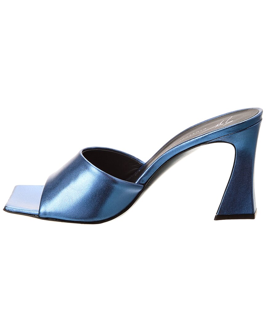Сандалии из кожи Giuseppe Zanotti Solhene 85, синий — фото 2