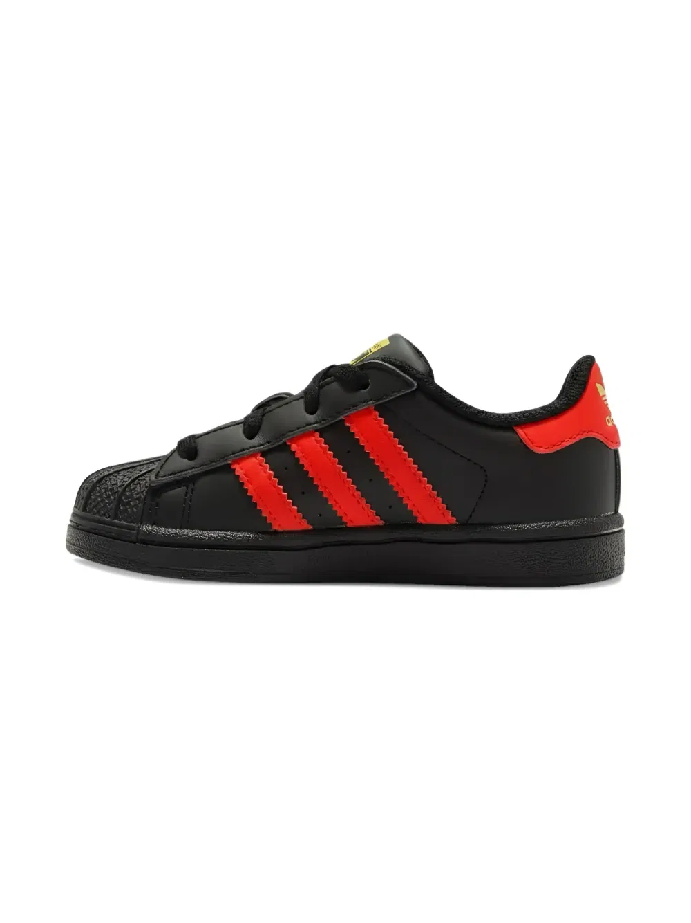 Кроссовки Superstar в алую полоску Adidas Kids, черный — фото 2