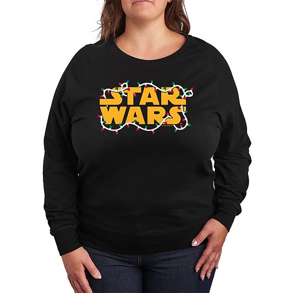 

Футболка с длинным рукавом French Terry с рождественским принтом и логотипом Plus size Star Wars, Black, Черный, Футболка с длинным рукавом French Terry с рождественским принтом и логотипом Plus size Star Wars, Black
