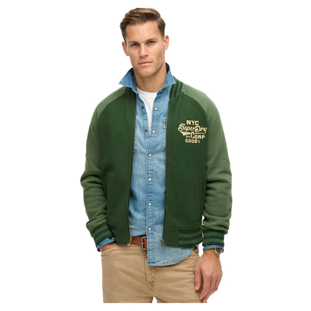 

Куртка Superdry College Graphic bomber, зеленый