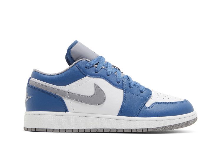 Кроссовки Air Jordan Air Jordan 1 Low GS 'True Blue Cement', синий — фото 2