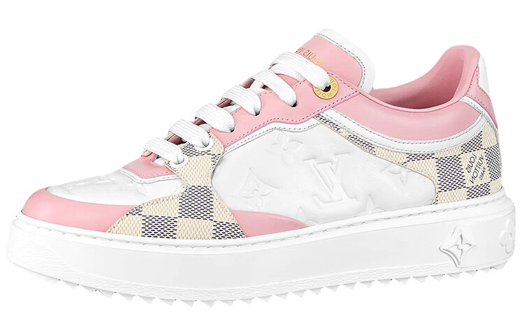 

Кроссовки LOUIS VUITTON Time Out Sneakers 'White With Plaid And Logo Monogram' Women's