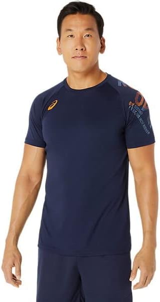 

Футболка Asics 2051A329 для мужского волейбола с коротким рукавом и принтом Dry Print