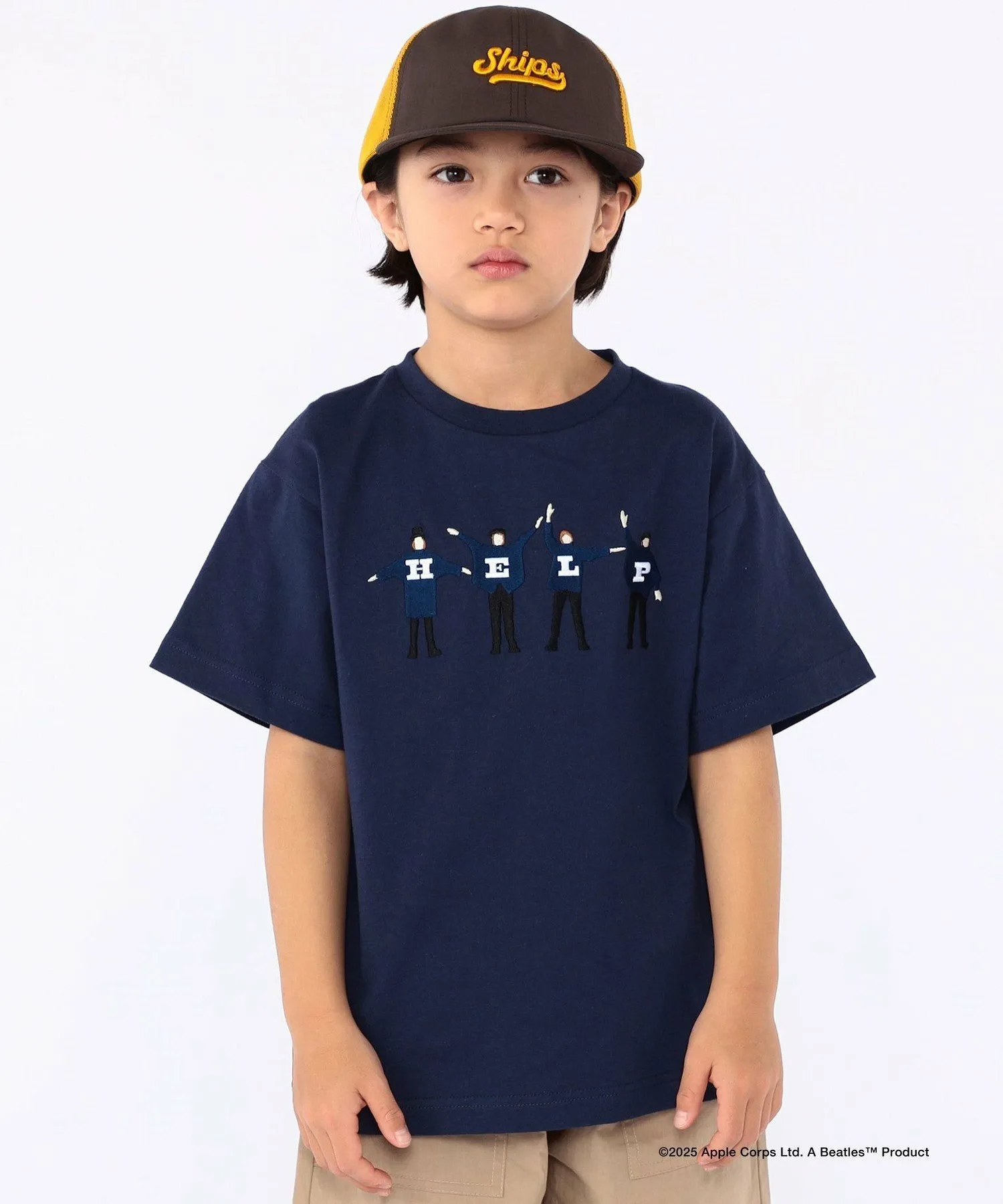 Детская футболка с коротким рукавом THE BEATLES (100-130 см) SHIPS KIDS, Navy — фото 3