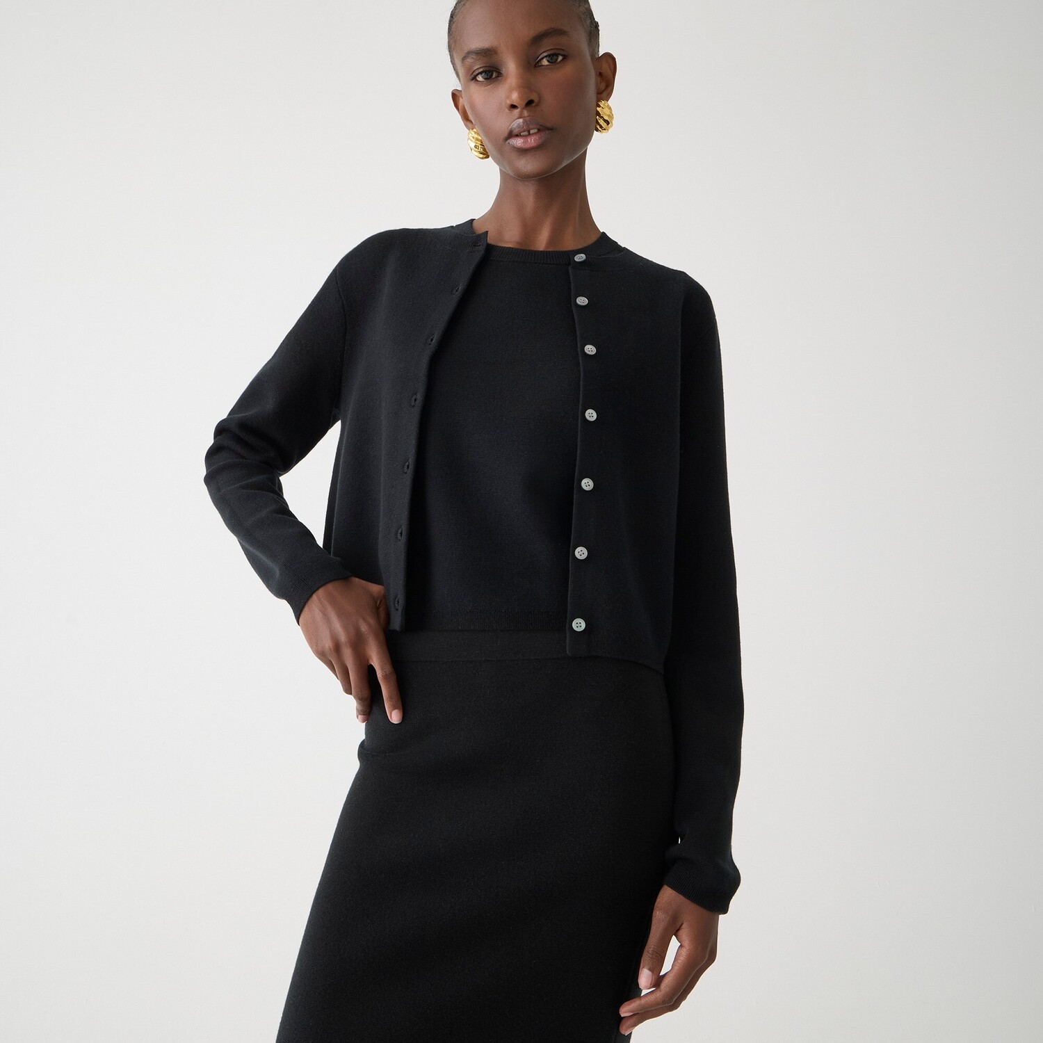 

Кардиган-Свитер из тенселя-лиоцелла J.Crew, черный
