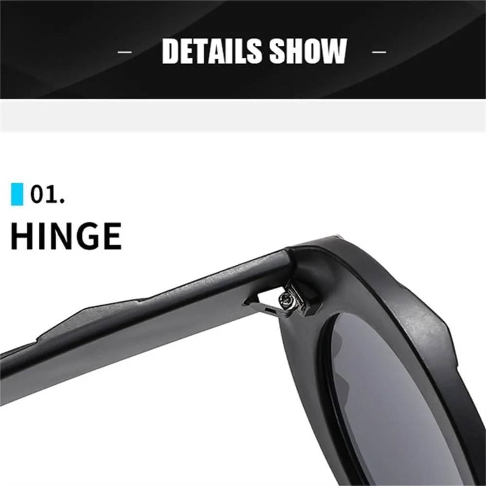 

Модные солнцезащитные очки круглой формы для женщин и мужчин, с поликарбонатными линзами, винтажная оправа, защита от солнца на открытом воздухе QERMXYRI, C2