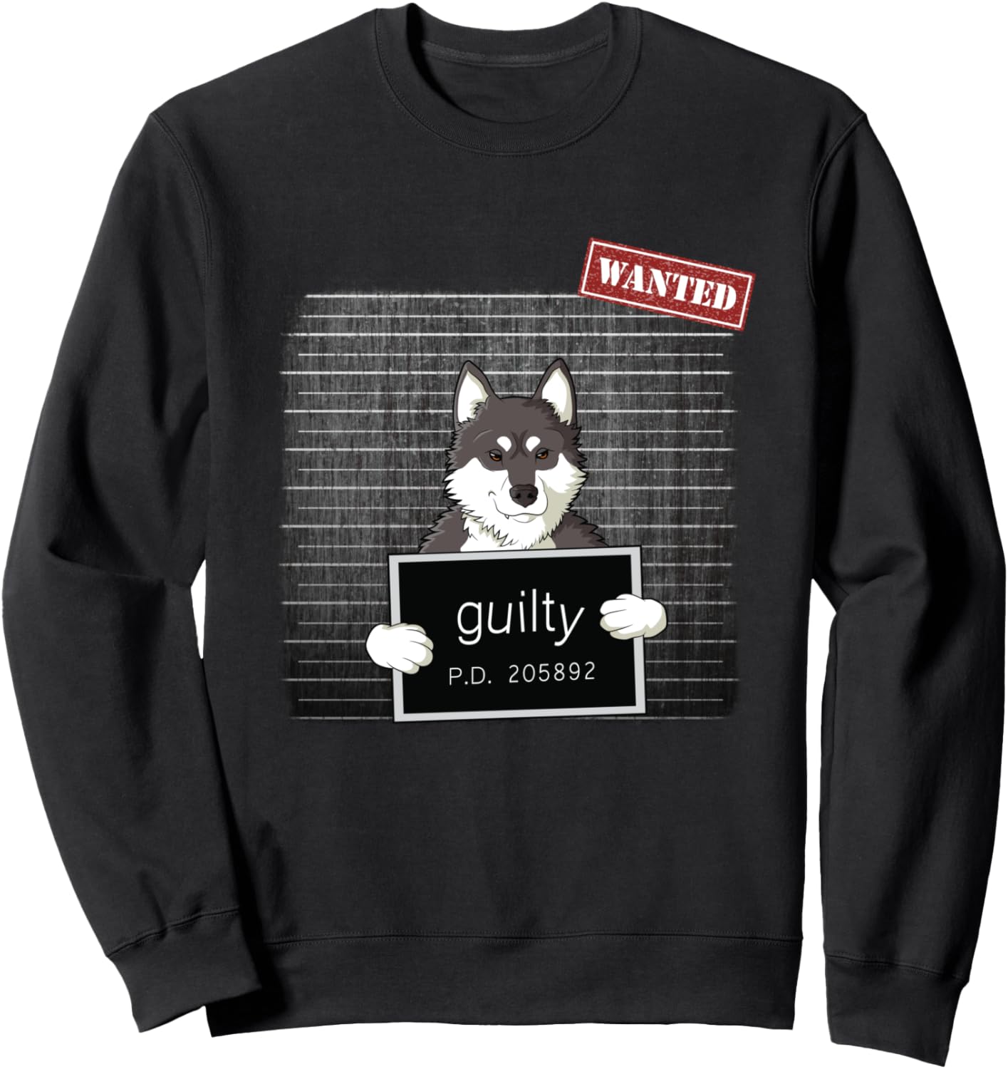 

Толстовка с изображением аляскинского маламута и надписью Guilty Dog, черная Bad Dog Mugshot Alaskan Malamute, Черный, Толстовка с изображением аляскинского маламута и надписью Guilty Dog, черная Bad Dog Mugshot Alaskan Malamute