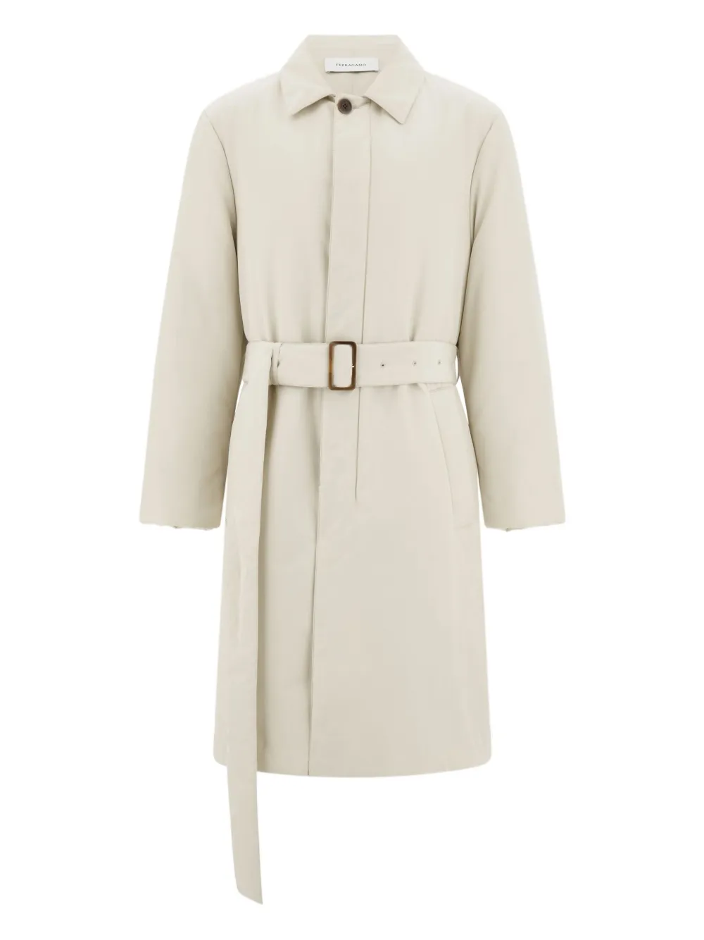 

Стеганый тренч с поясом Ferragamo, нейтральный