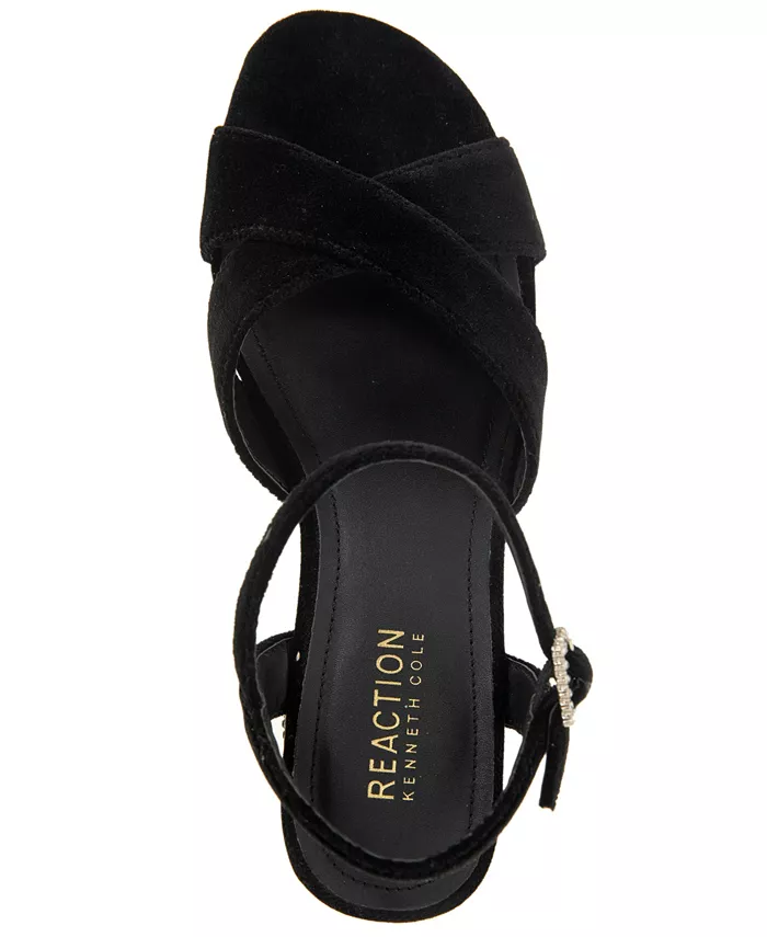 Женские бархатные платформенные босоножки Reeva Kenneth Cole Reaction, черный — фото 4