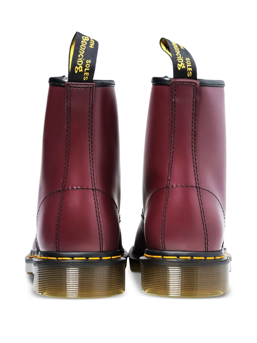 Мужские ботинки Dr. Martens на шнуровке кожаные, бордовый — фото 3