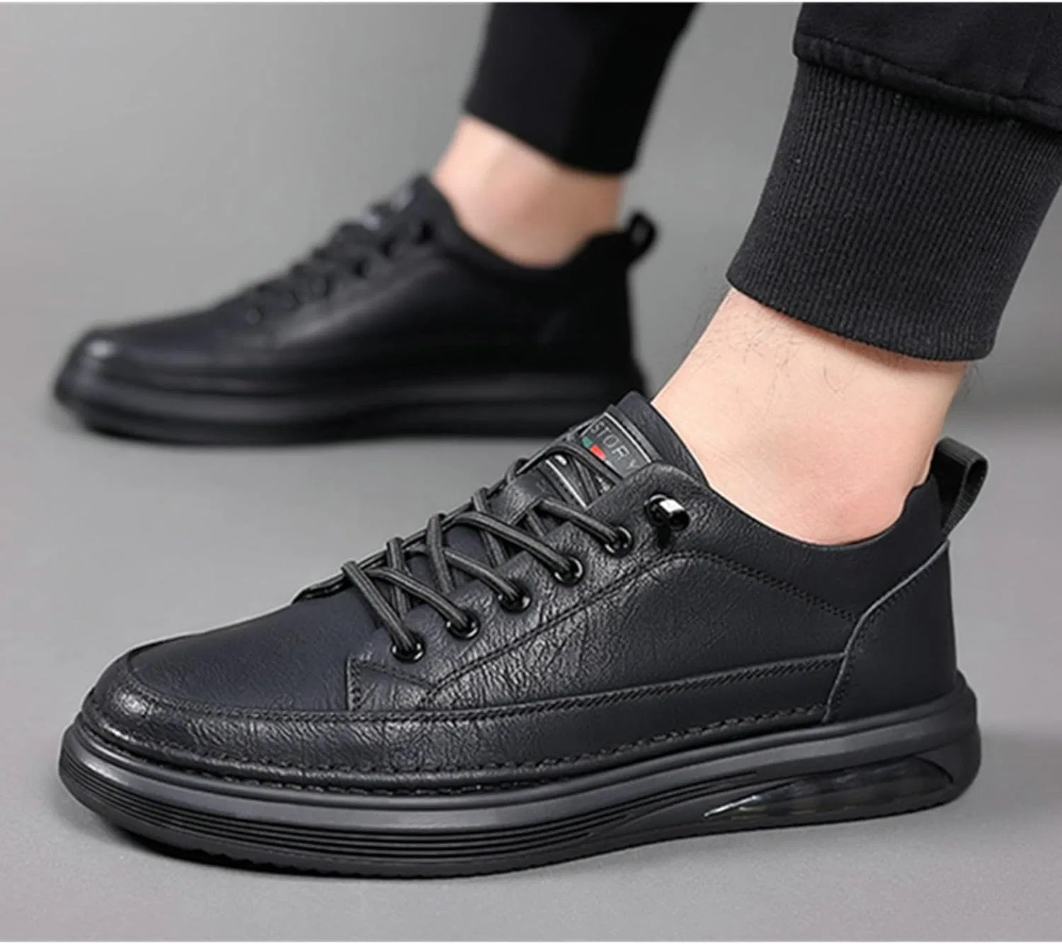 Мужские повседневные кожаные туфли, Loafers & Slip-Ons, черный SywzX&xfybz — фото 2