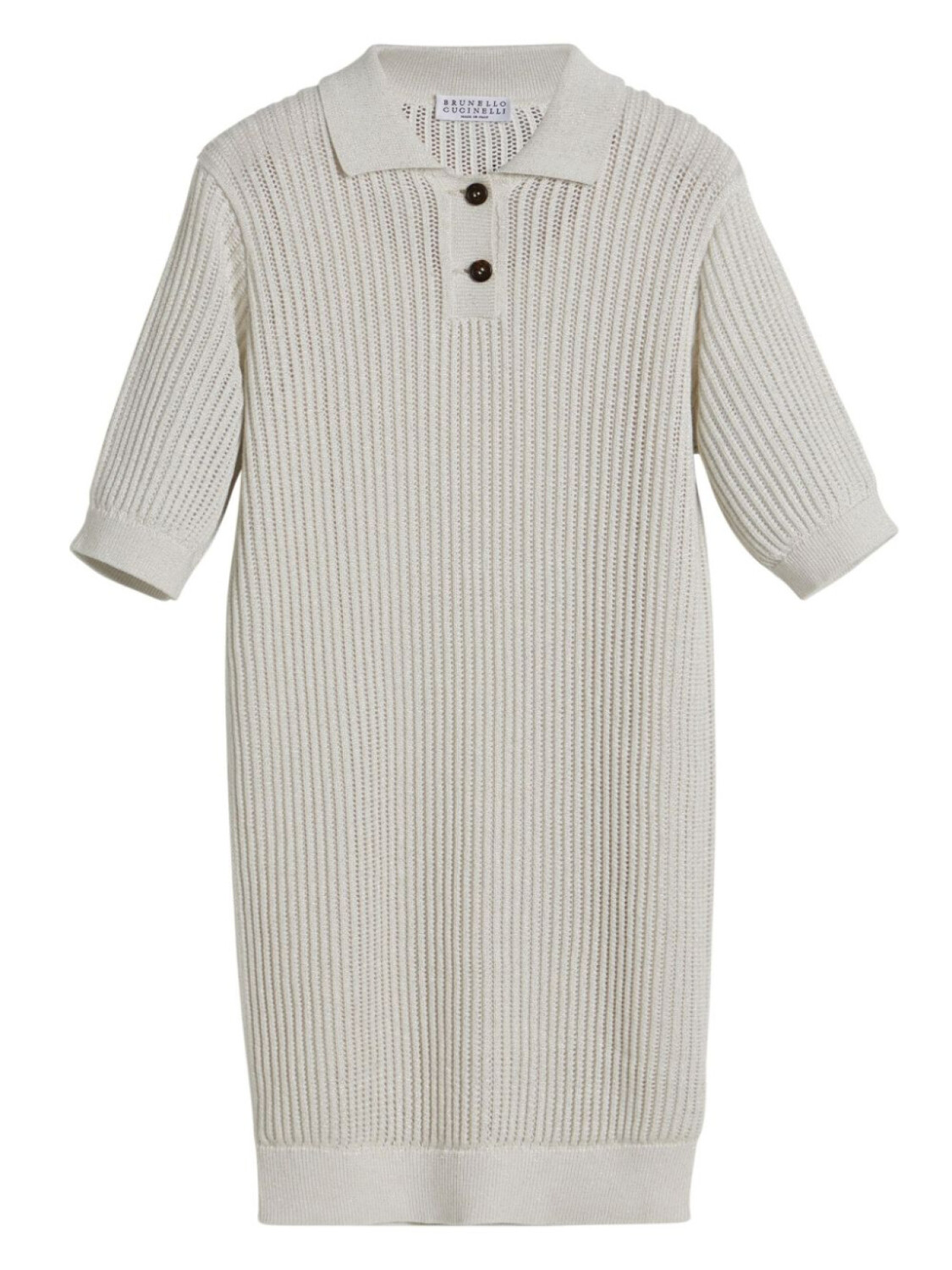 

Brunello Cucinelli Kids трикотажное платье Sparkling, серый