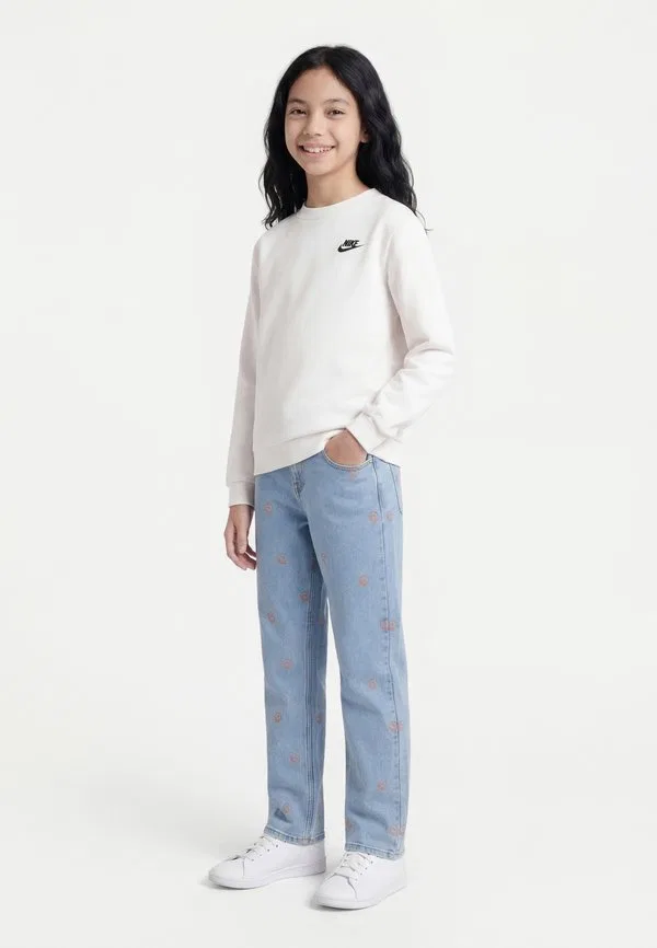 Когробин прямые джинсы с прямой талией Only Girls, Light Blue Denim