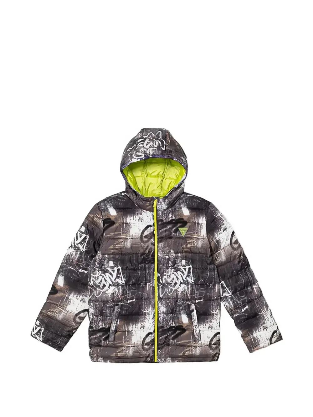 Куртка с капюшоном с узором GUESS Kids, серый