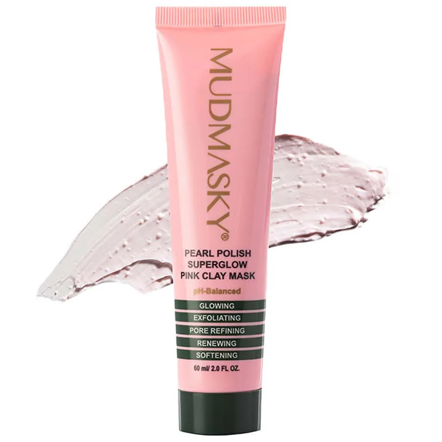 Маска для лица Mudmasky — Pearl Polish Superglow с розовой глиной Уход за кожей