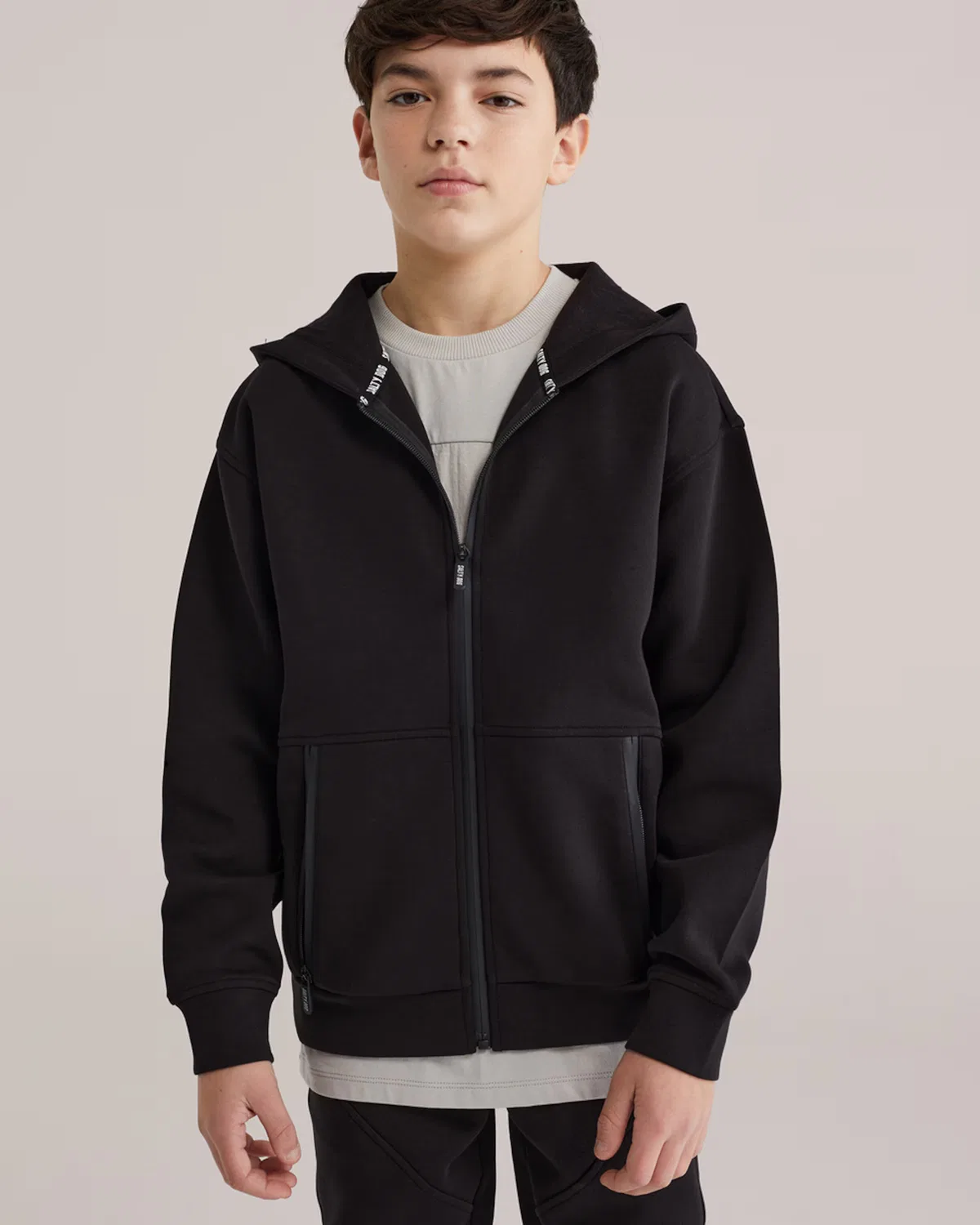 Толстовка на молнии We Fashion, Black — фото 3