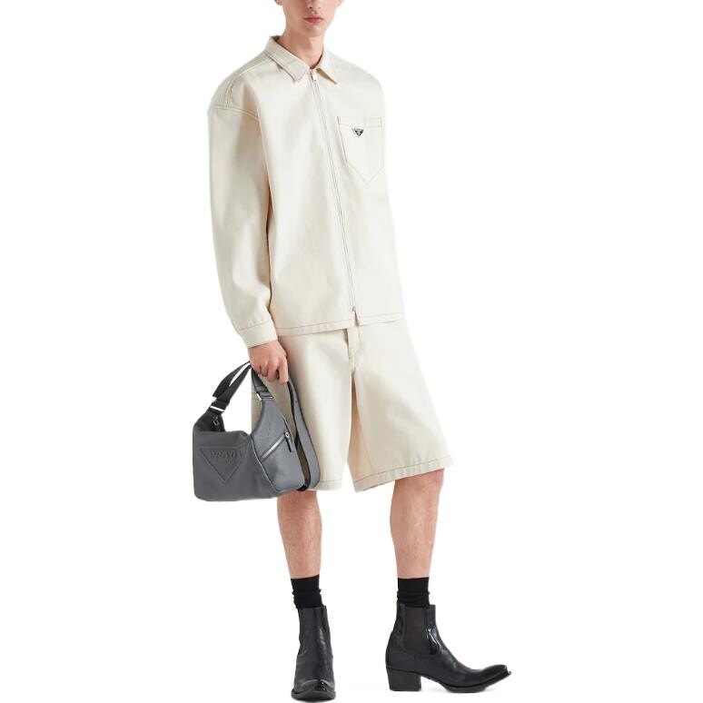 

Джинсовая куртка мужская бежевая Prada, бежевый