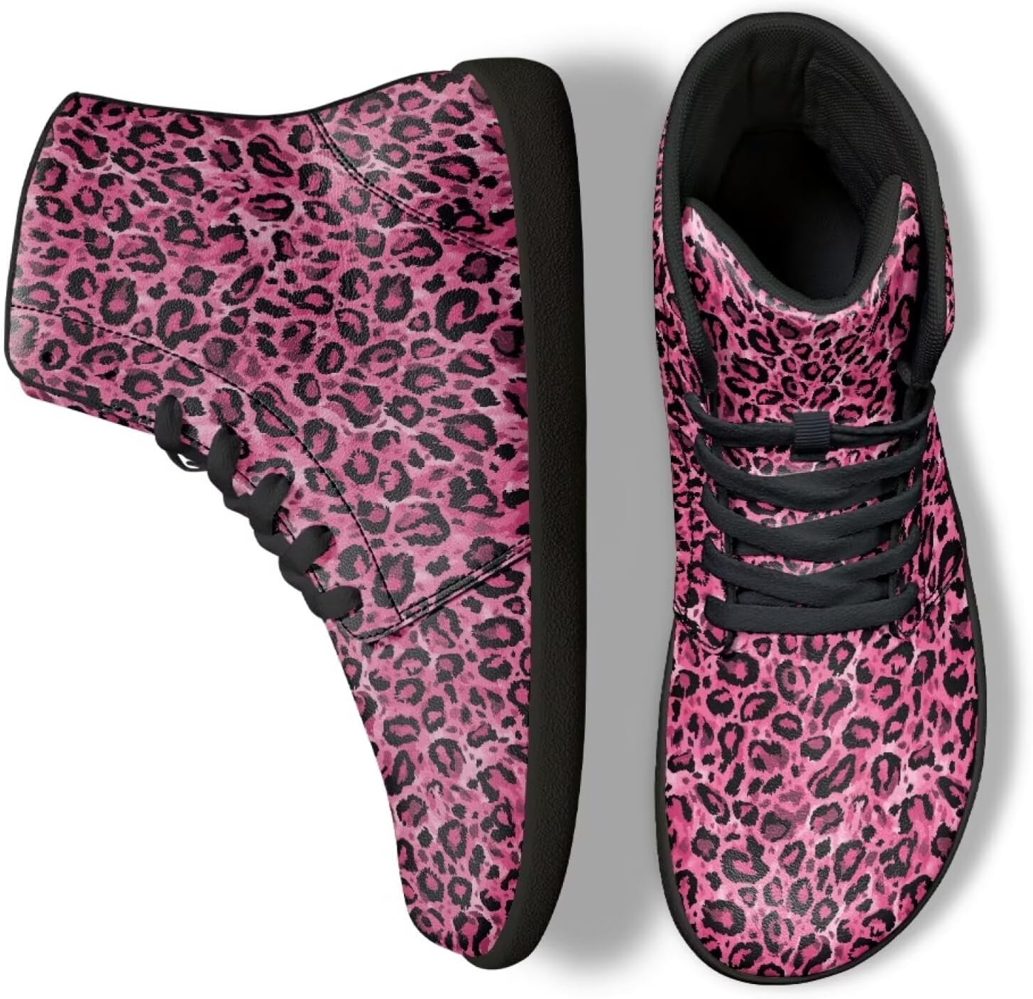 

Кроссовки Binienty для женщин и мужчин с высоким верхом, с широким носком, минималистичные, босоножки, шнуровка, трейловый бег, розовый