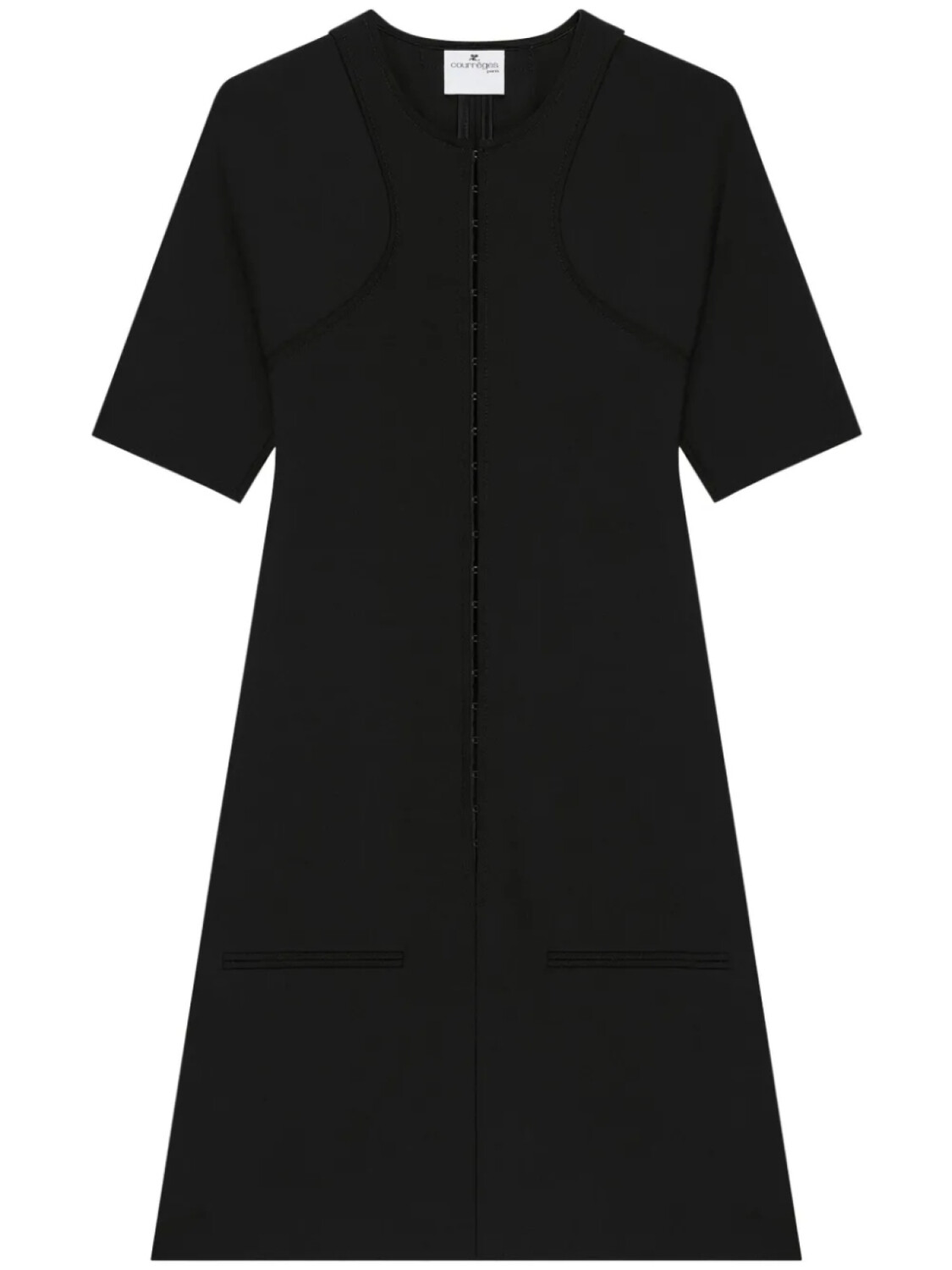 

Courrèges платье мини А-силуэта, черный