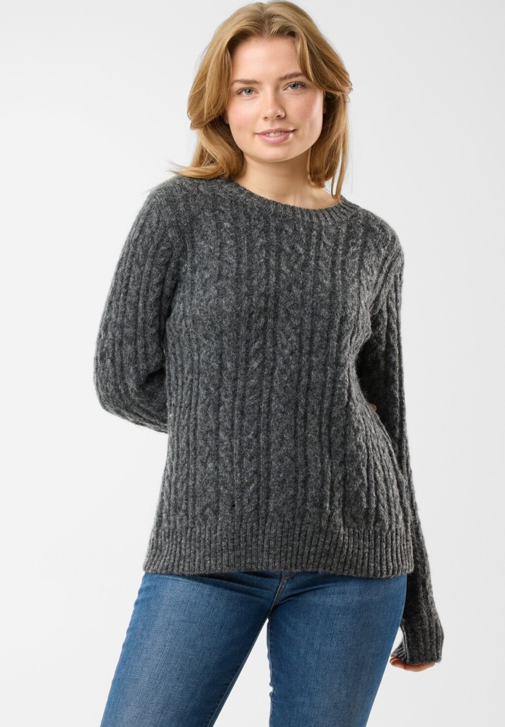 

Вязаный свитер NEW HAVEN W Seaside, цвет charcoal melange