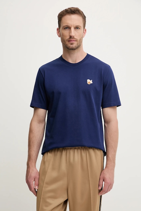 

Хлопковая футболка Adidas, темно-синий